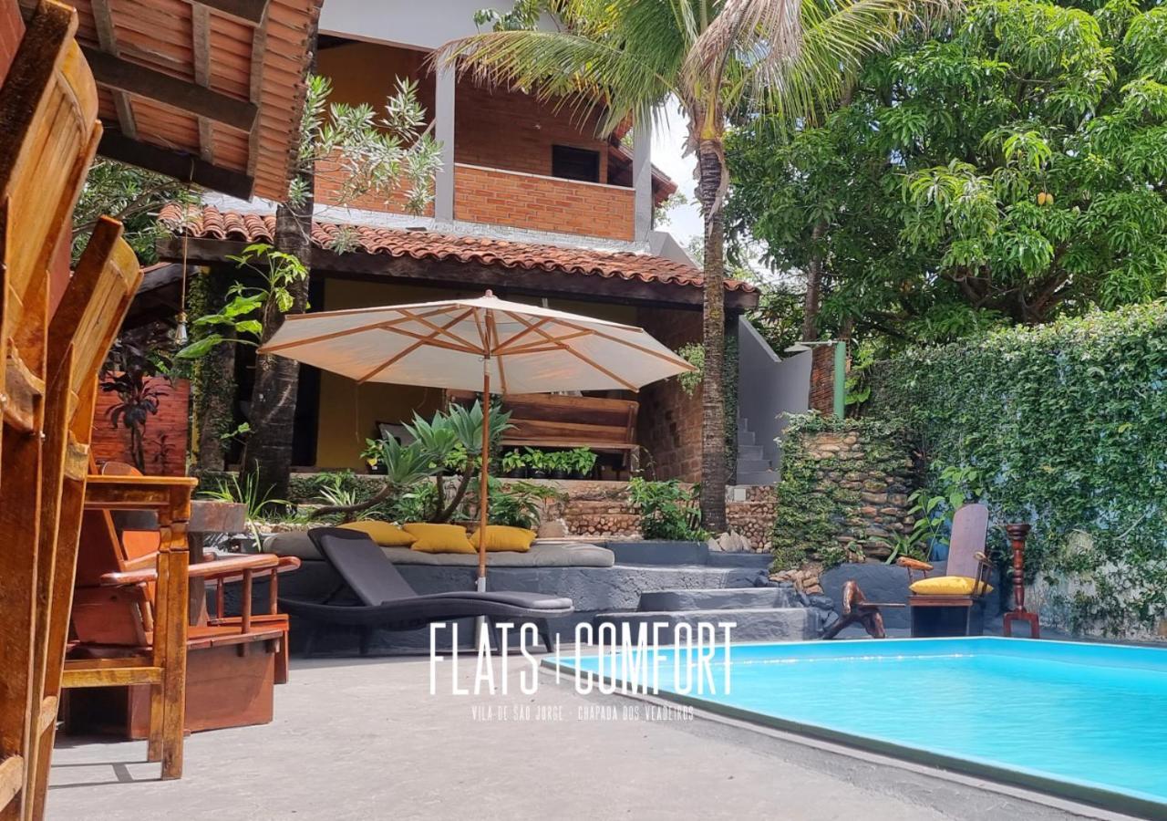 Novidade Flats Comfort Na Vila De Sao Jorge - Chapada Dos Veadeiros Hotel Luaran gambar