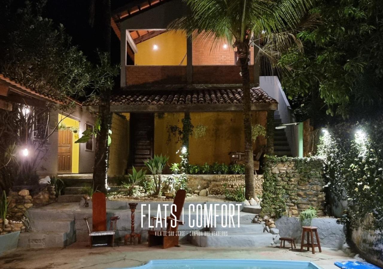 Novidade Flats Comfort Na Vila De Sao Jorge - Chapada Dos Veadeiros Hotel Luaran gambar